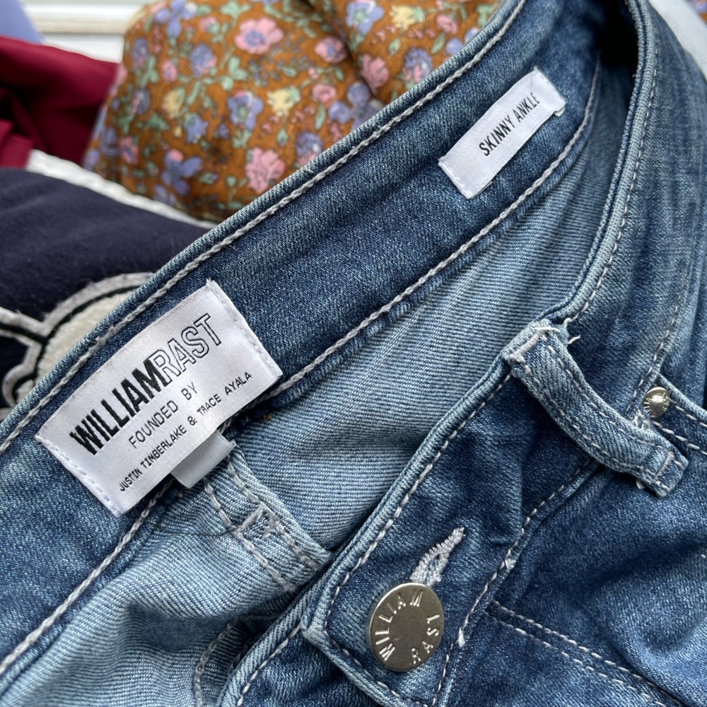 William Rast distressed skinny jeans